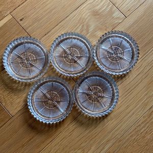 Set of 5 vintage glass coasters